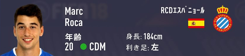 Fifa18 キャリアモード Cdm おすすめの若手選手 歳以下 Ovr71 75 Fifa18 キャリアモード 若手 おすすめ 選手を探すブログ